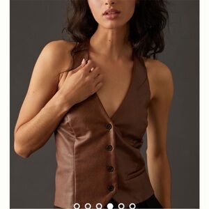 Anthropologie Avec Les Filles Faux Leather Vest